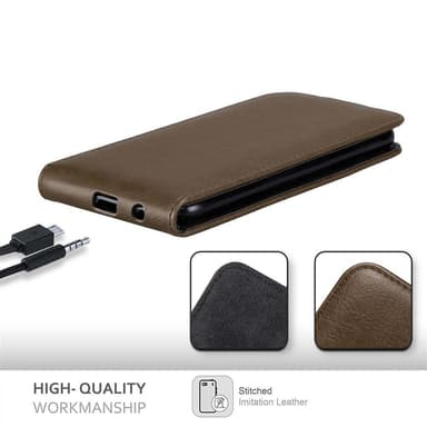Motorola MOTO Z2 PLAY / Z2 FORCE Flipfodral Skal (Brun)