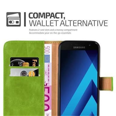 Samsung Galaxy A3 2017 Plånboksfodral Skal (Grön)