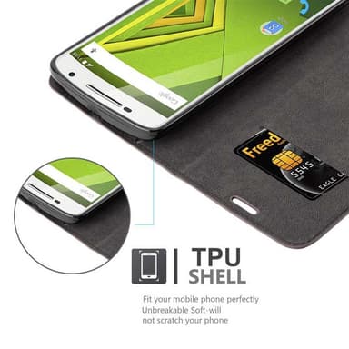 Motorola MOTO X PLAY Skal Fodral Case (Brun)
