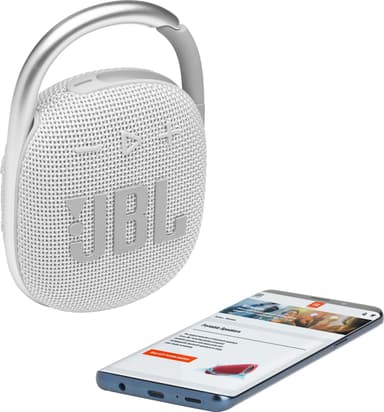 JBL Clip 4 trådlös högtalare (vit)