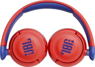 JBL Jr. 310BT trådlösa on-ear hörlurar (röd/blå)