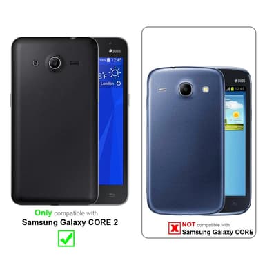 Samsung Galaxy CORE 2 Flipfodral Skal (Svart)