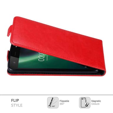 Nokia 2 2017 Flipfodral Skal (Röd)
