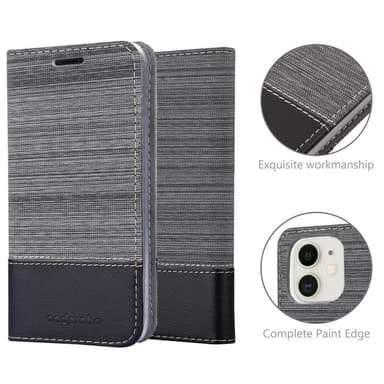 iPhone 12 MINI Plånboksfodral Skal (Grå)