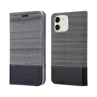iPhone 12 MINI Plånboksfodral Skal (Grå)