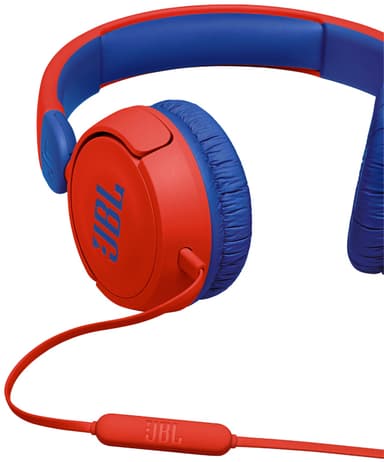 JBL Jr. 310 on-ear hörlurar (röd)