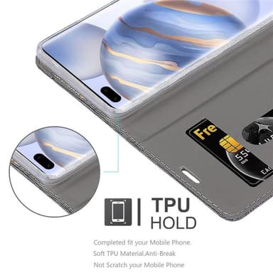Honor 30 PRO Plånboksfodral Skal (Grå)