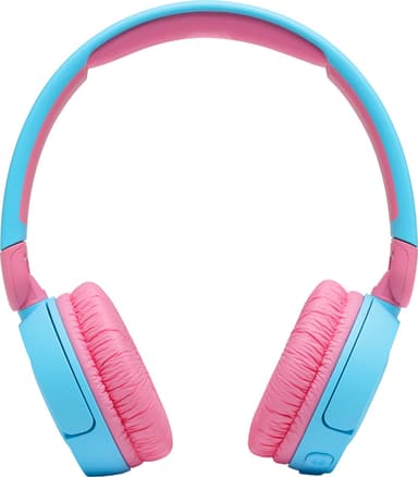 JBL Jr. 310BT trådlösa on-ear hörlurar (blå/rosa)