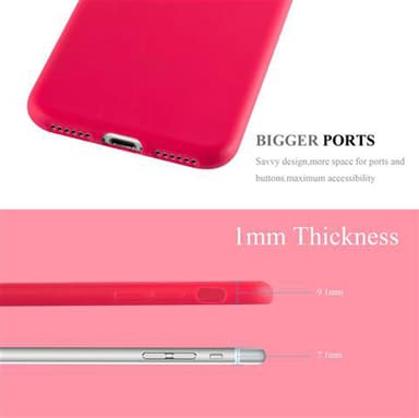 Skal iPhone 7 / 7S / 8 / SE 2020 Fodral Case (Röd)