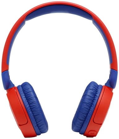 JBL Jr. 310BT trådlösa on-ear hörlurar (röd/blå)