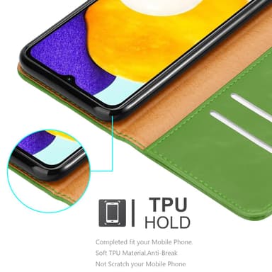 Samsung Galaxy A13 5G Plånboksfodral Skal (Grön)