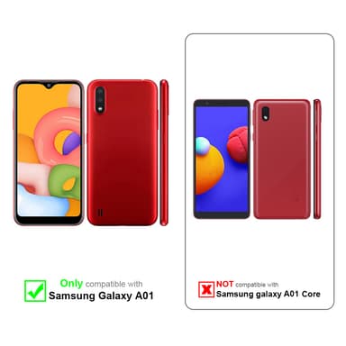 Samsung Galaxy A01 Plånboksfodral Skal (Silver)