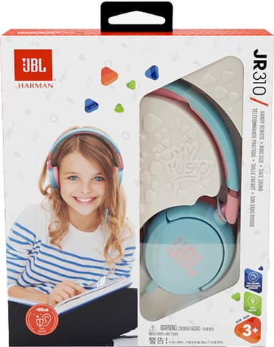 JBL Jr. 310 on-ear hörlurar (blå)