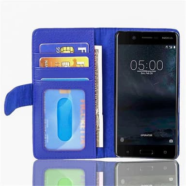 Nokia 5 2017 Plånboksfodral Skal (Blå)