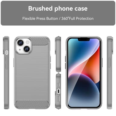 iPhone 14 Skal Fodral Case (Grå)