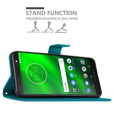 Motorola MOTO G6 PLUS Plånboksfodral Skal (Blå)