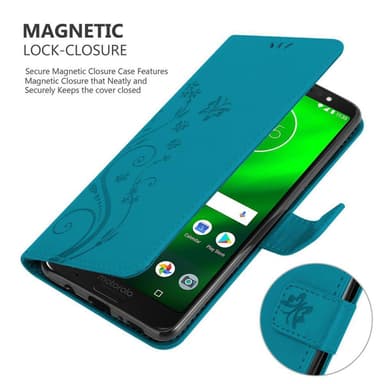 Motorola MOTO G6 PLUS Plånboksfodral Skal (Blå)