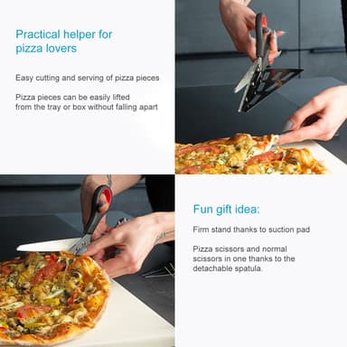2-i-1-Pizzasax med rostfritt stålblad Pizzaskärare