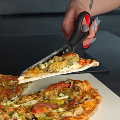 2-i-1-Pizzasax med rostfritt stålblad Pizzaskärare