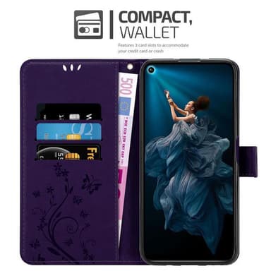 Honor 20 PRO Plånboksfodral Skal (Lila)