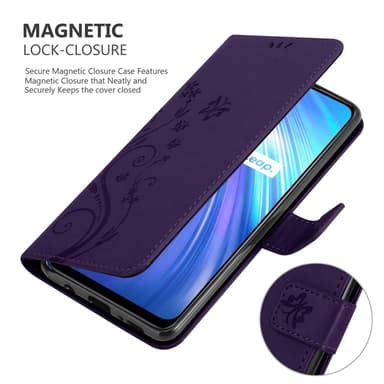 Realme 6 4G / 6s Plånboksfodral Skal (Lila)