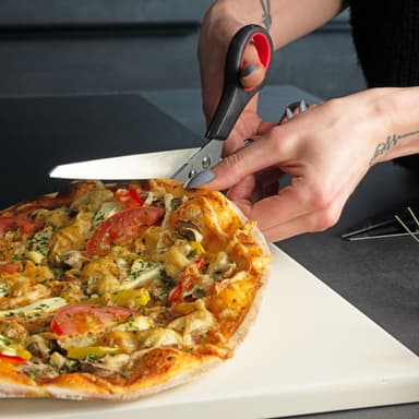 2-i-1-Pizzasax med rostfritt stålblad Pizzaskärare