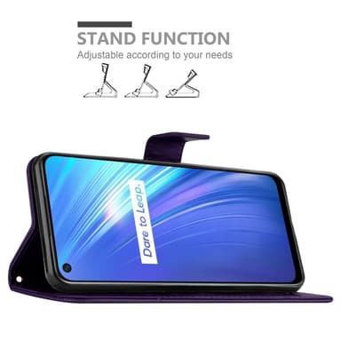 Realme 6 4G / 6s Plånboksfodral Skal (Lila)