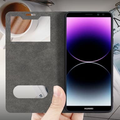 Huawei MATE 10 LITE Plånboksfodral Skal (Svart)