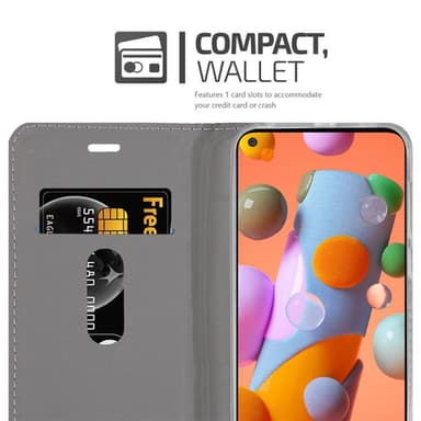 Samsung Galaxy A11 / M11 Plånboksfodral Skal (Grå)