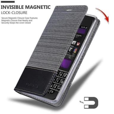 Blackberry Q10 Plånboksfodral Skal (Grå)