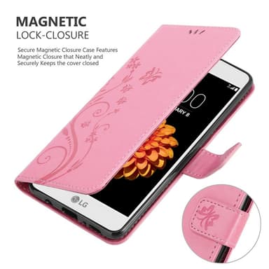 LG K7 2016 Plånboksfodral Skal (Rosa)