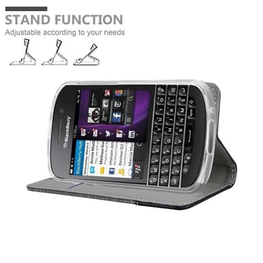 Blackberry Q10 Plånboksfodral Skal (Grå)