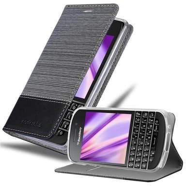 Blackberry Q10 Plånboksfodral Skal (Grå)