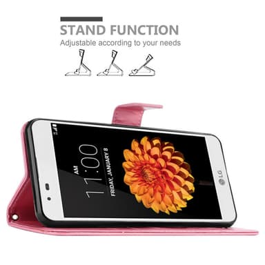 LG K7 2016 Plånboksfodral Skal (Rosa)