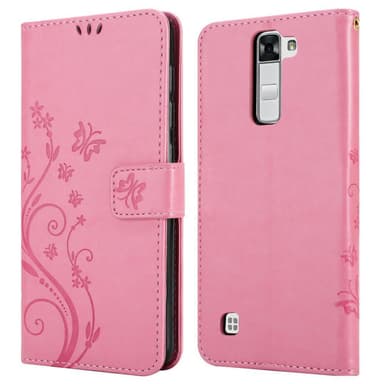 LG K7 2016 Plånboksfodral Skal (Rosa)
