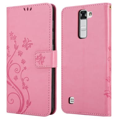 LG K7 2016 Plånboksfodral Skal (Rosa)