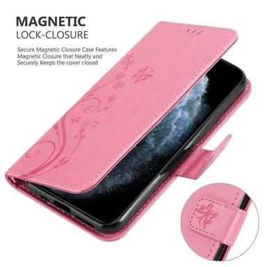 iPhone 11 PRO MAX Plånboksfodral Skal (Rosa)