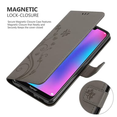 Honor 8C Plånboksfodral Skal (Grå)