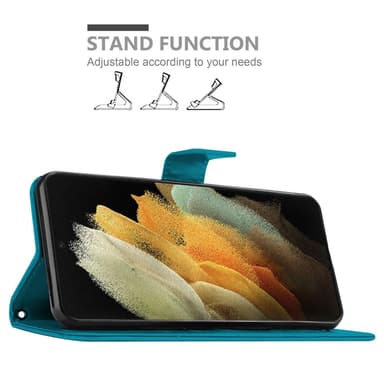 Samsung Galaxy S21 ULTRA Plånboksfodral Skal (Blå)