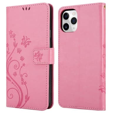 iPhone 11 PRO MAX Plånboksfodral Skal (Rosa)