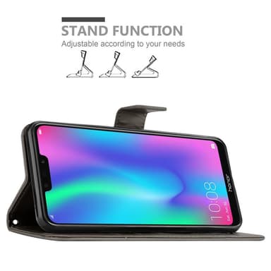 Honor 8C Plånboksfodral Skal (Grå)