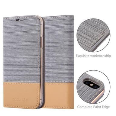 iPhone X / XS Plånboksfodral Skal (Grå)