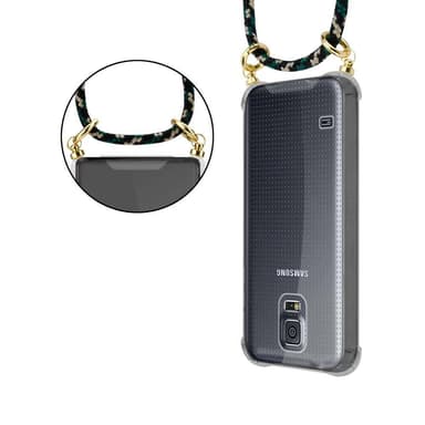 Samsung Galaxy S5 / S5 NEO Skal Fodral Kedja (Brun)