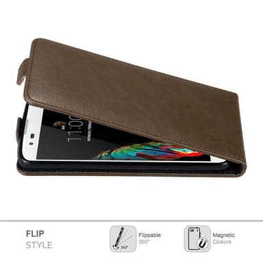 LG K10 2016 Flipfodral Skal (Brun)