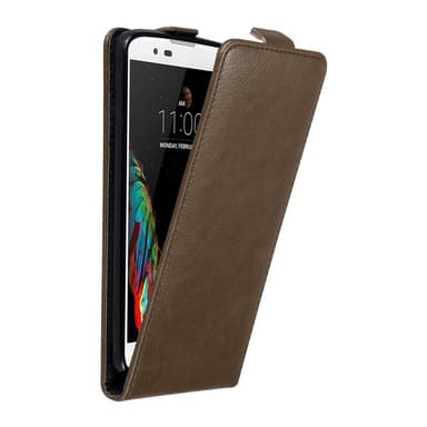 LG K10 2016 Flipfodral Skal (Brun)