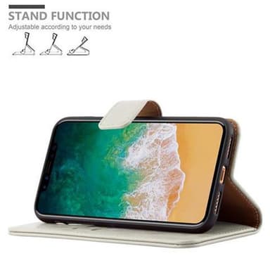 iPhone X / XS Plånboksfodral Skal (Brun)