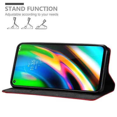 Motorola MOTO G9 PLUS Skal Fodral Case (Röd)