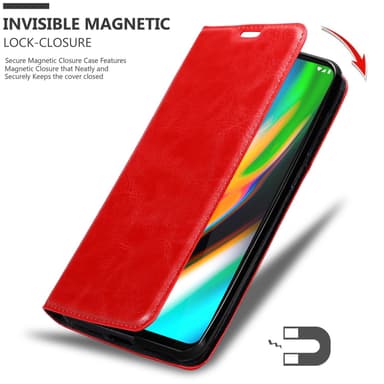Motorola MOTO G9 PLUS Skal Fodral Case (Röd)