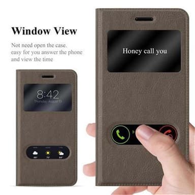 Nokia 6 2017 Plånboksfodral Skal (Brun)