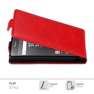 Sony Xperia Z5 COMPACT Flipfodral Skal (Röd)